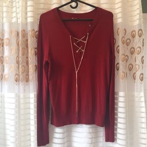 Red guess sweater